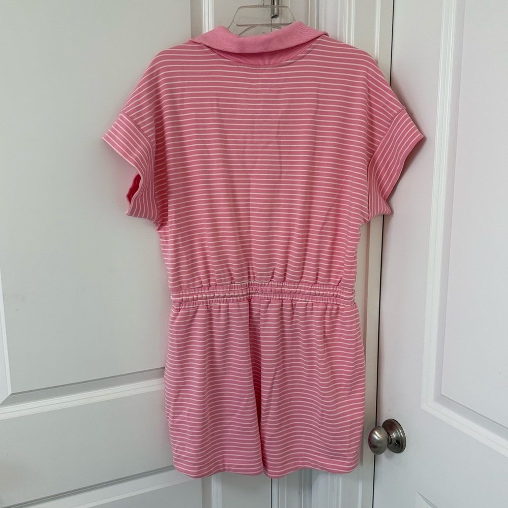 Women’s Pink Striped Romper - Picture 2 of 4